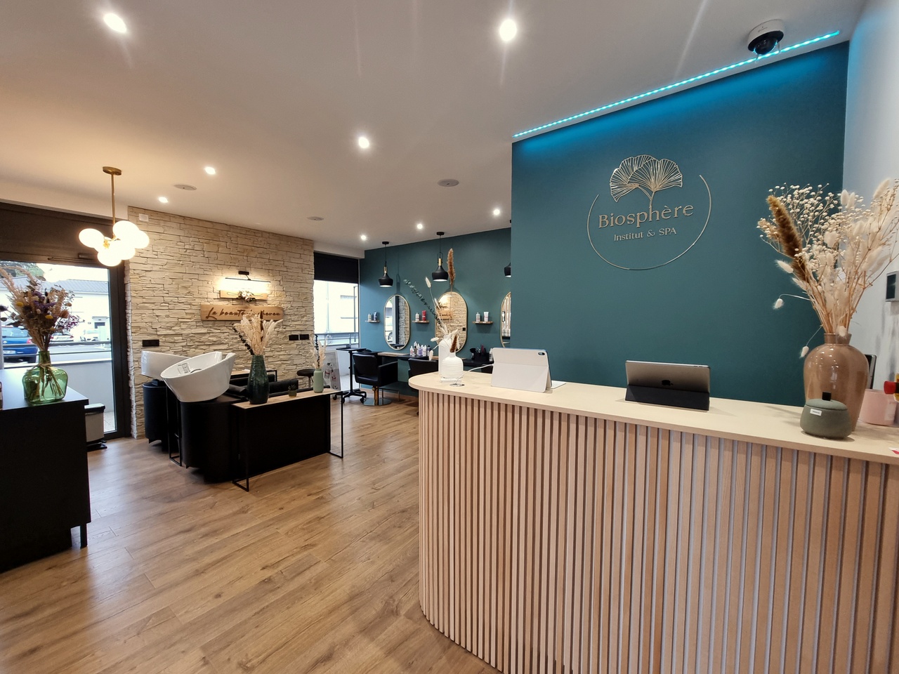 Accueil de l'institut. BIOSPHÈRE, esthétique, beauté, spa, bien être à Pougny dans le Pays de Gex.